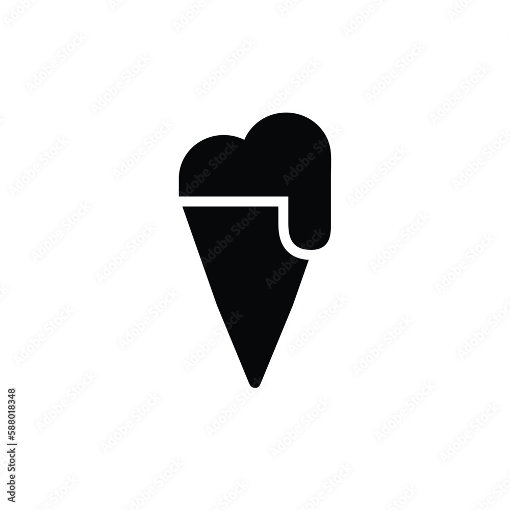 Simple Ice Cream Cone Icon Simple Ice Cream Cone Icon