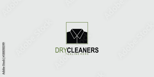 Simple dry clean logo design with modern style premium vector