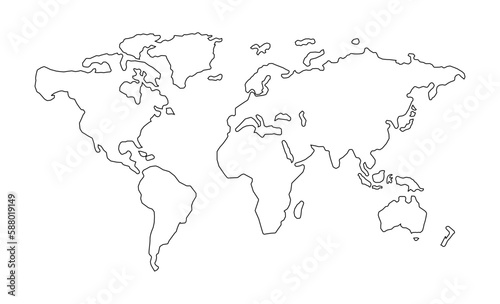 world map illustration simple icon