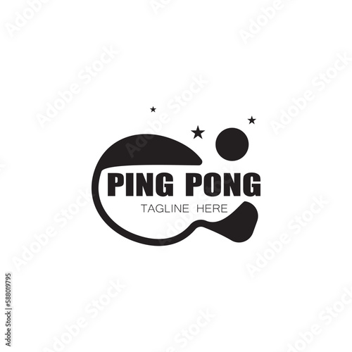 simple table tennis logo, ping pong creative logo template. sports games, clubs, tournaments and championships. vector