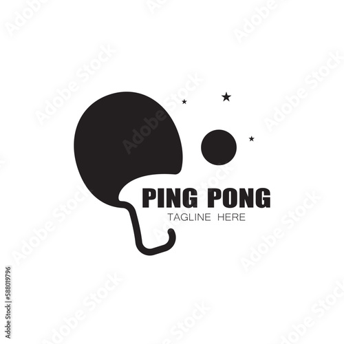 simple table tennis logo, ping pong creative logo template. sports games, clubs, tournaments and championships. vector