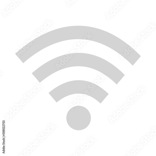 Wifi signal strength icon isolate on transparent background.