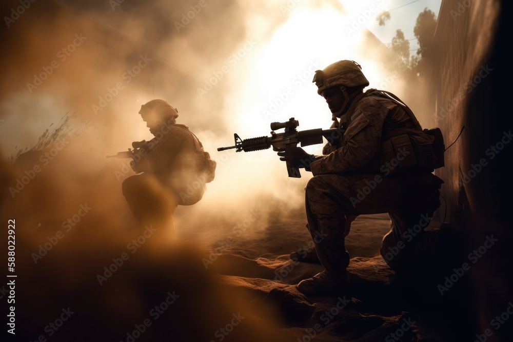Infantrymen in action, Generative AI Infantrymen in action, Generative AI