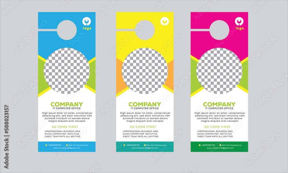 I will design with door hanger, rack card, dl flyer, flyer design