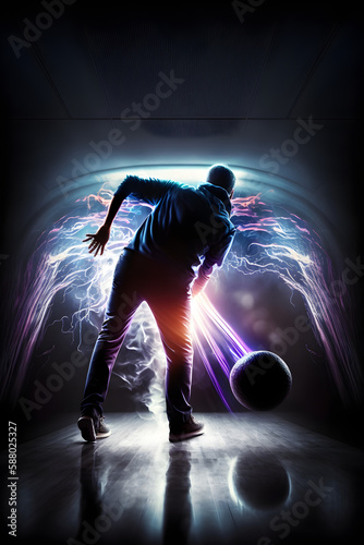 _Credible_person_playing_bowling_bowling_full_artistic_cinematic