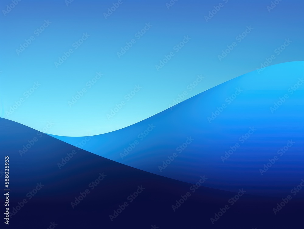 Naklejka premium Blue waves abstract background, liquid art pattern. Generative AI
