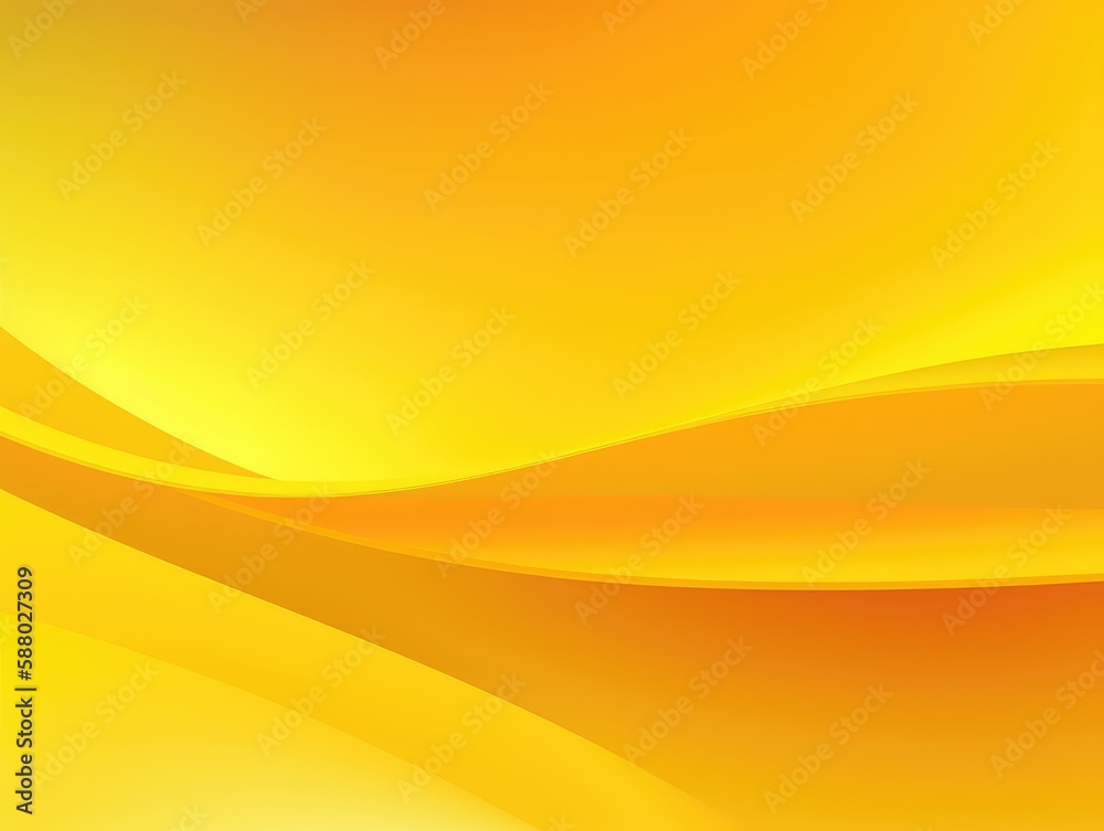 Bright yellow wave and lines abstract background. Generative AI Bright yellow wave and lines abstract background. Generative AI