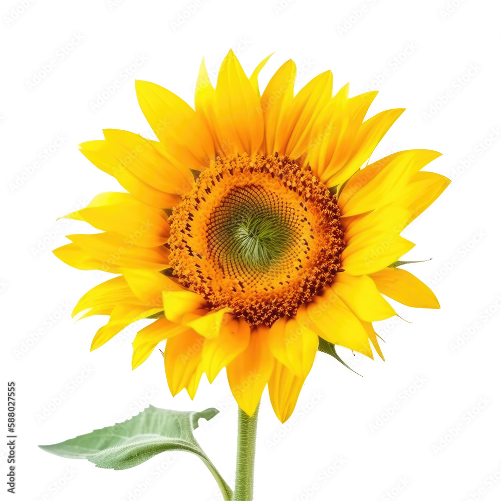 Fototapeta premium sunflower isolated on white