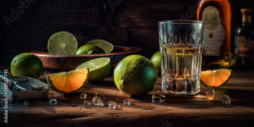 tequila still life concept Generated AI