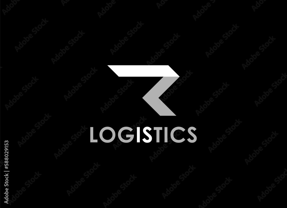 Abstract Initial Letter R Logo. Geometric Line Shapes Letter R Isolated on Black Background. Suitable For Business and Branding Logos. Flat Design Vector Template Elements Abstract Initial Letter R Logo. Geometric Line Shapes Letter R Isolated on Black Background. Suitable For Business and Branding Logos. Flat Design Vector Template Elements