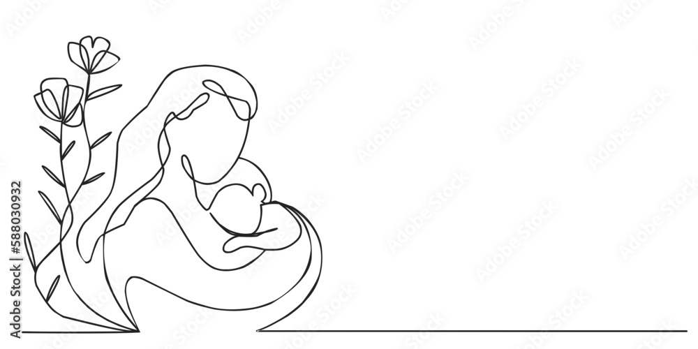 Mother and son line art vector illustration, mothers day celebration background Mother and son line art vector illustration, mothers day celebration background