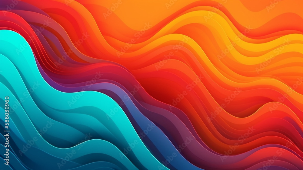 Wavy textured geometric elements and dynamic colorful background. Random shape waves. Toned light and modern gradient illustration in the same direction.
