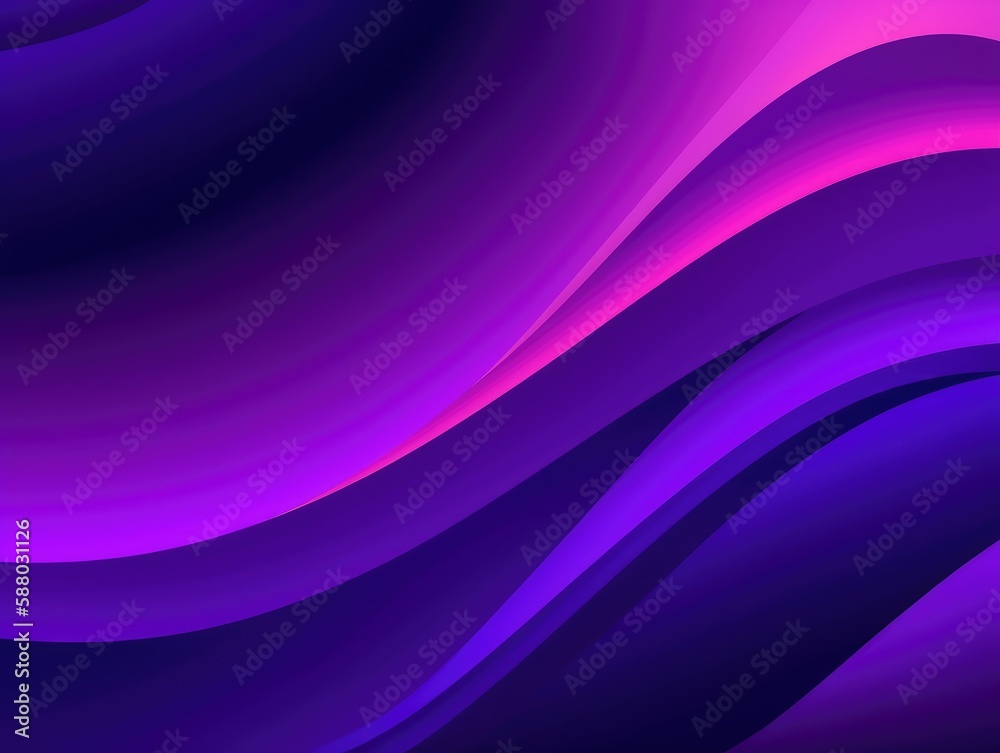 Abstract purple waves background. Generative AI.