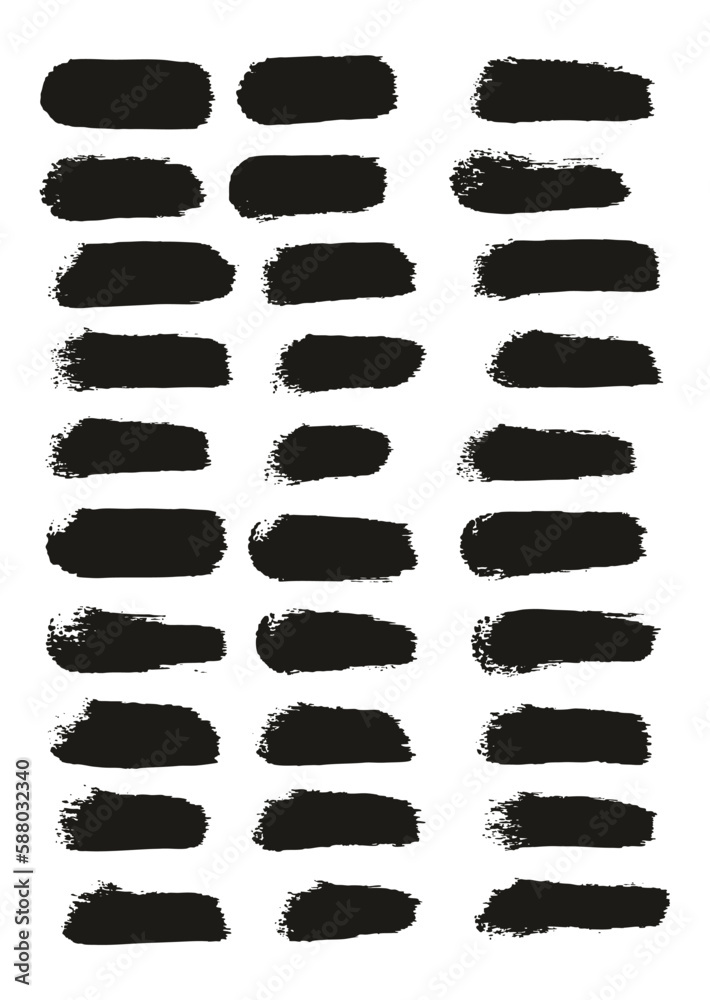 Round Sponge Thin Artist Brush Straight Lines High Detail Abstract Vector Background Set Round Sponge Thin Artist Brush Straight Lines High Detail Abstract Vector Background Set