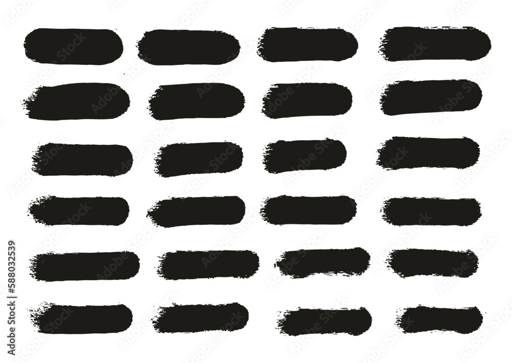 Round Sponge Thin Artist Brush Straight Lines High Detail Abstract Vector Background Set Round Sponge Thin Artist Brush Straight Lines High Detail Abstract Vector Background Set
