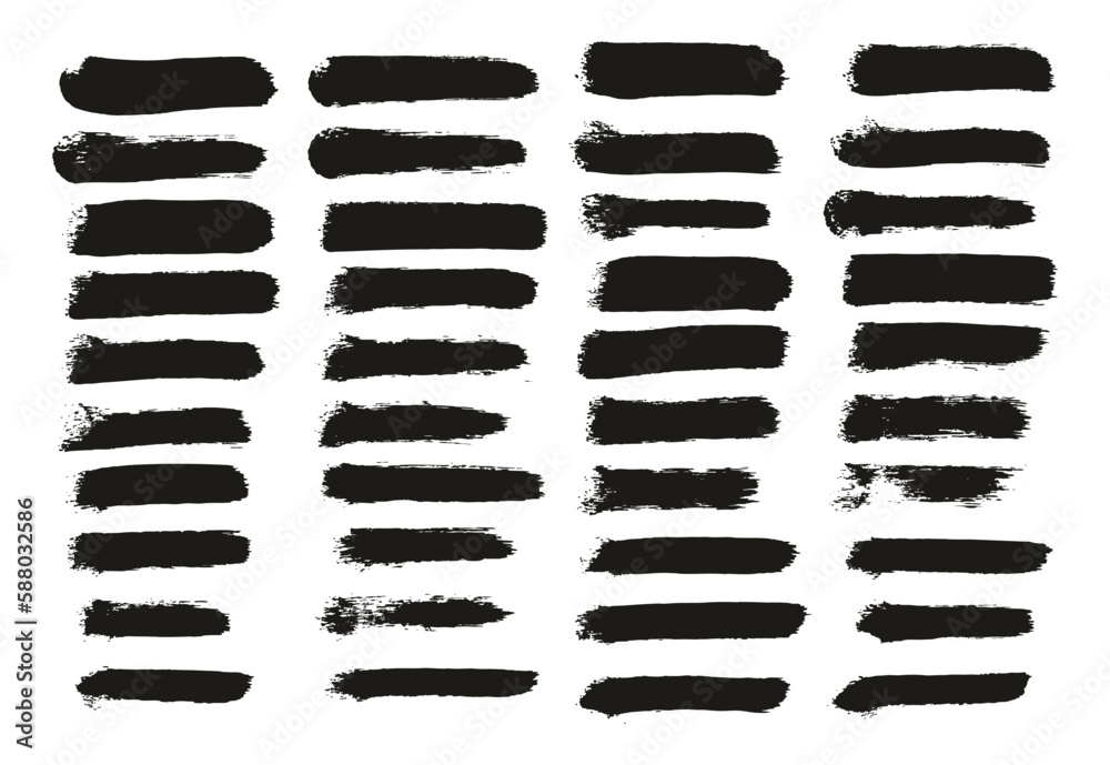 Round Sponge Thin Artist Brush Straight Lines High Detail Abstract Vector Background Set Round Sponge Thin Artist Brush Straight Lines High Detail Abstract Vector Background Set