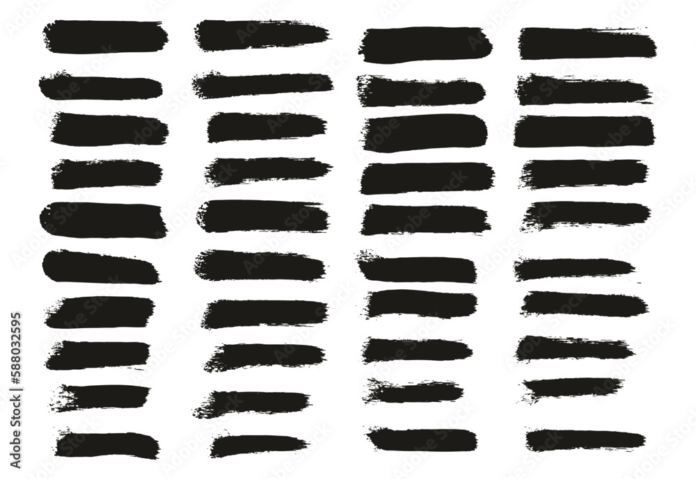 Round Sponge Thin Artist Brush Straight Lines High Detail Abstract Vector Background Set Round Sponge Thin Artist Brush Straight Lines High Detail Abstract Vector Background Set