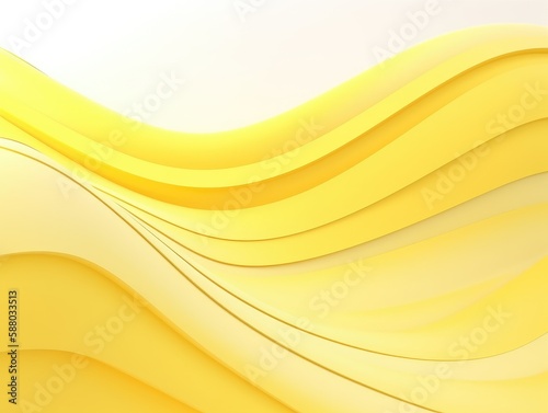 Abstract yellow wave lines background, 3d background, generative background. Generative AI