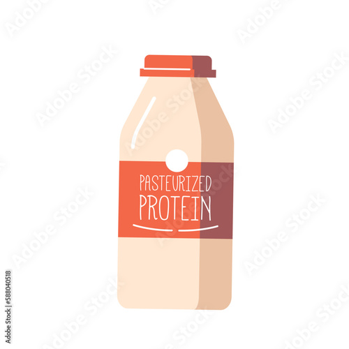 Pasteurized Protein Bottle With Bold Labeling, Nutritional Product Packaged with Secure, Leak-proof Cap