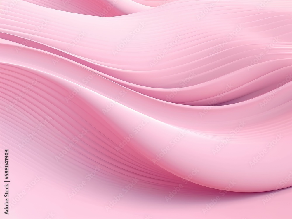 Pink pastel wave abstract 3D background. Generative AI Pink pastel wave abstract 3D background. Generative AI
