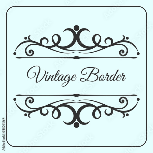 vintage frame, border ornament