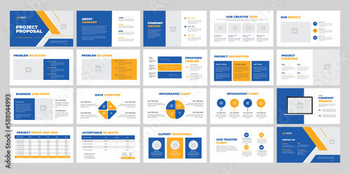 Project proposal presentation or  Project proposal powerpoint template 