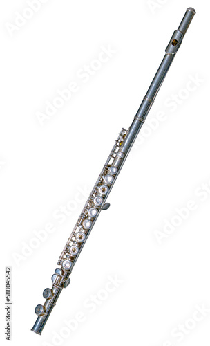 Transverse flute or side-blown without background
