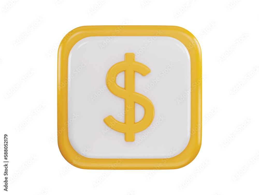 dollar sign icon 3d rendering vector illustration dollar sign icon 3d rendering vector illustration
