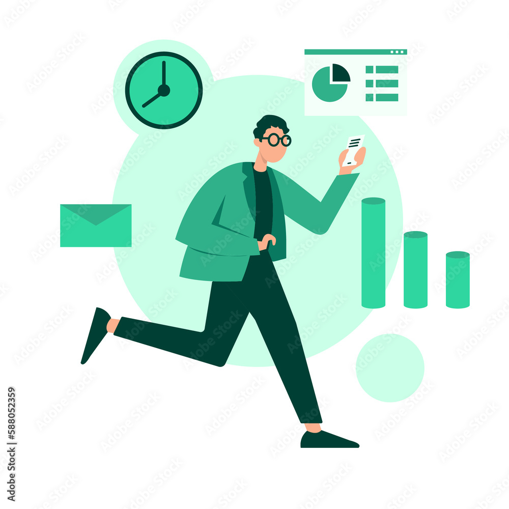 Business Marketing Flat Illustration Business Marketing Flat Illustration