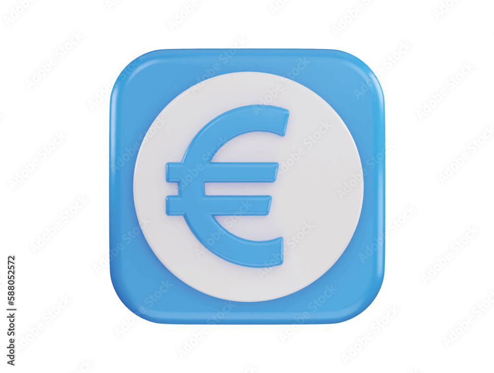 euro sign icon 3d rendering vector illustration euro sign icon 3d rendering vector illustration