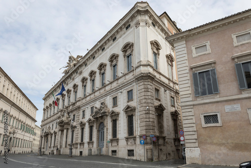 The Quirinal Palace (Palazzo del Quirinale) is a historic building in Rome, Italy. It is located on the Quirinal Hill and is one of the residences of the president of the Italian Republic.