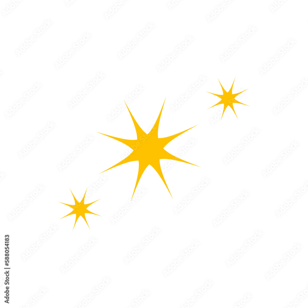 Gold Sparkle Star Vector Icon Illustration Gold Sparkle Star Vector Icon Illustration
