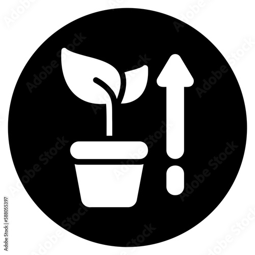 growth glyph icon
