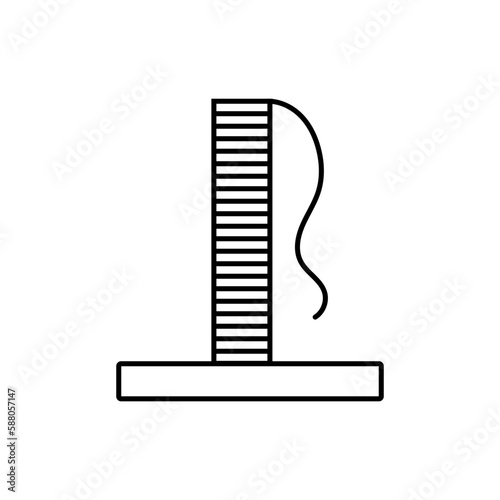 Scratching post for cat on white background