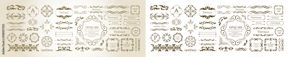 Fashionable frame. Design template. A set of gorgeous foreheads. Fashionable frame. Design template. A set of gorgeous foreheads.