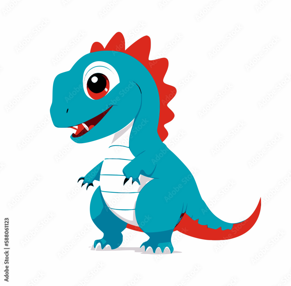 Funny fairytale dragon, vector illustration Funny fairytale dragon, vector illustration
