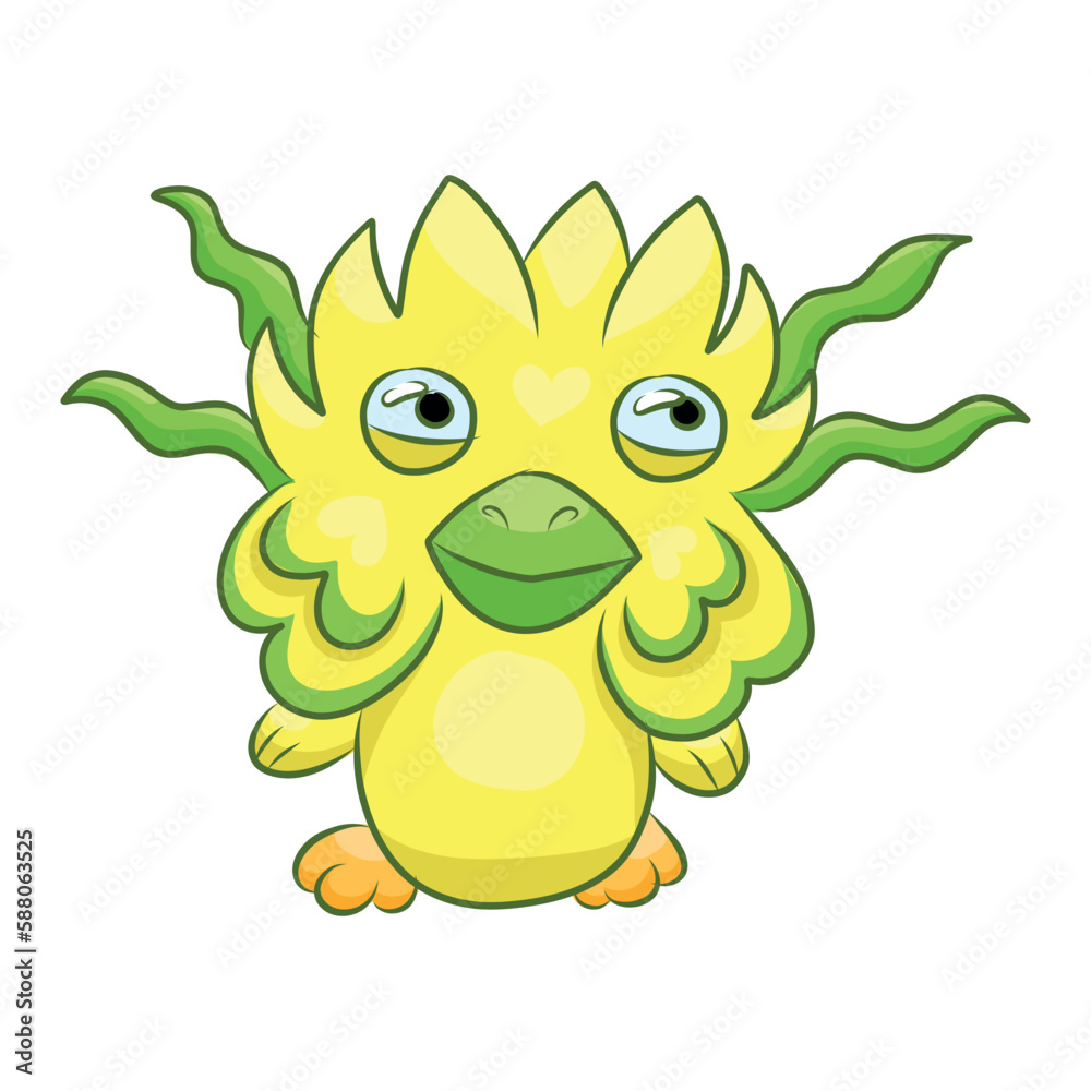 Unusual cute monster. Fictional quirky character. Unusual cute monster. Fictional quirky character.