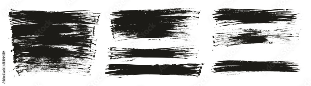 Flat Fan Brush Thin Long Background High Detail Abstract Vector Background MEGA Set 