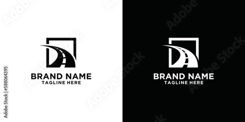 road logo design in icon vector template illustration