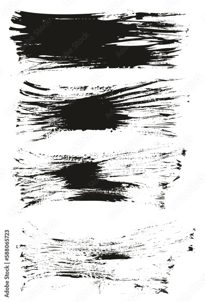 Flat Fan Brush Thin Long Background High Detail Abstract Vector Background Set Flat Fan Brush Thin Long Background High Detail Abstract Vector Background Set