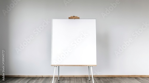 whiteboard background with empty copyspace, generative AI