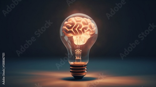 Bright Ideas: Depicting Start-Up Success with a Brain Inside a Lightbulb