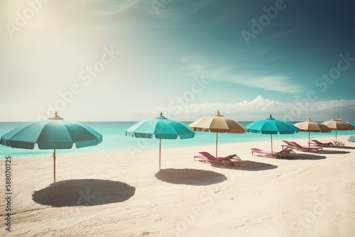 umbrellas on the beach © FTE