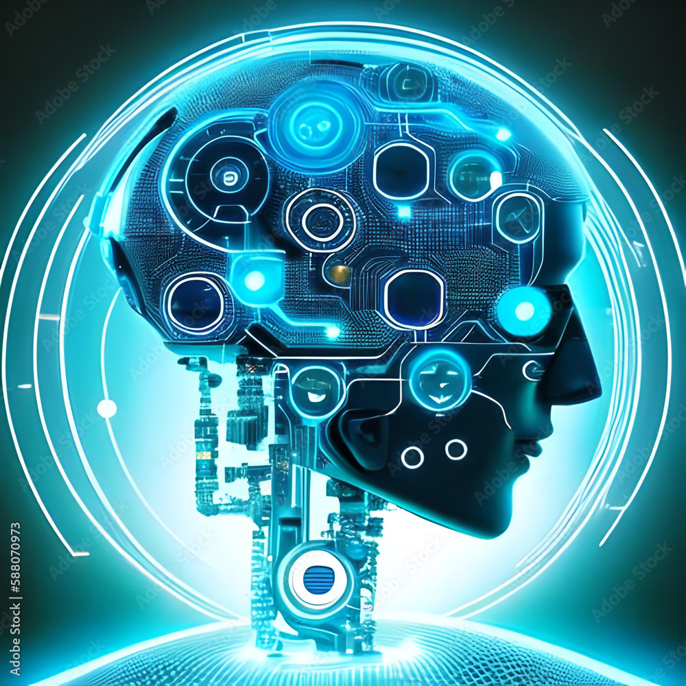 Fototapeta premium abstract technology background generated with Ai