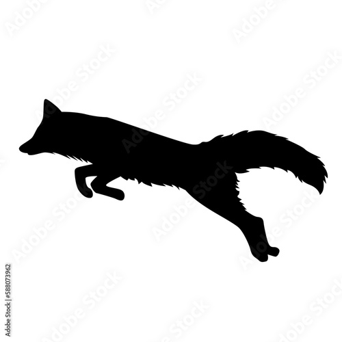 fox silhouette vector eps 10 
