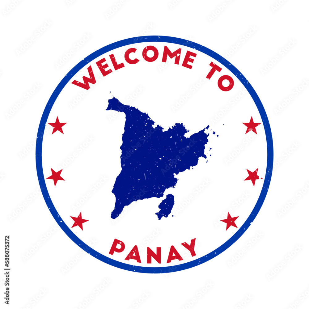 Welcome to Panay stamp. Grunge island round stamp with texture in Super Rose Red color theme. Vintage style geometric Panay seal. Awesome vector illustration. Welcome to Panay stamp. Grunge island round stamp with texture in Super Rose Red color theme. Vintage style geometric Panay seal. Awesome vector illustration.