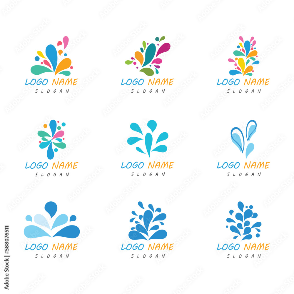 water splash icon vector illustration design template water splash icon vector illustration design template