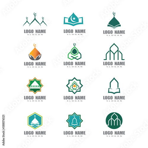 Mosque Logo Template vector symbol illustration design
