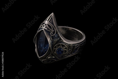 Magic ring with a big gemstone
