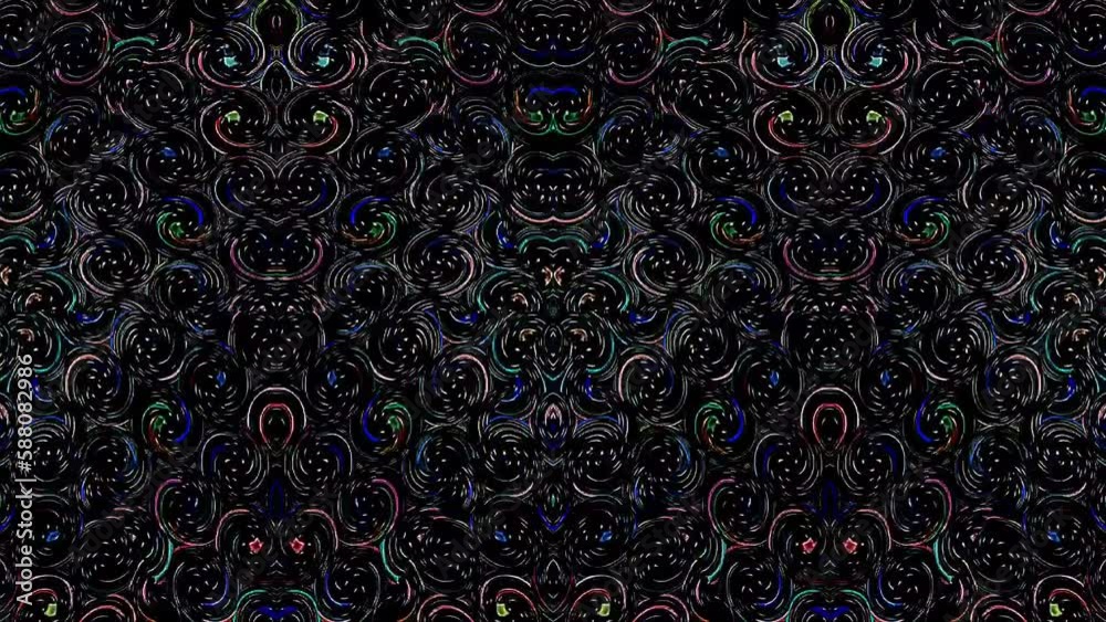3D Abstract shining bright lines set wave, colorful, black background 3D Abstract shining bright lines set wave, colorful, black background